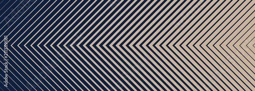 Фотография Abstract geometric background featuring dark blue and beige chevron lines in a m