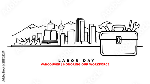Vancouver skyline with toolbox
