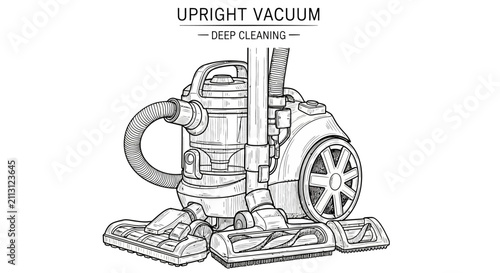 Принти на полотні Upright Vacuum Cleaner Deep Cleaning Tool.