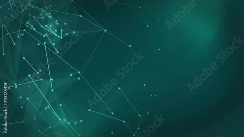 Artificial Intelligence Plexus Network Background with Global Data Connections on Teal Technology Gradient