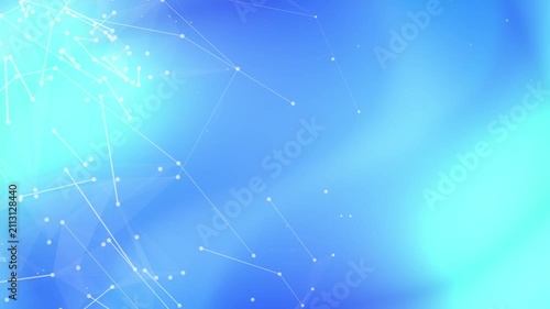 Artificial Intelligence Plexus Network Background with Global Data Connections on Light Blue Technology Gradient
