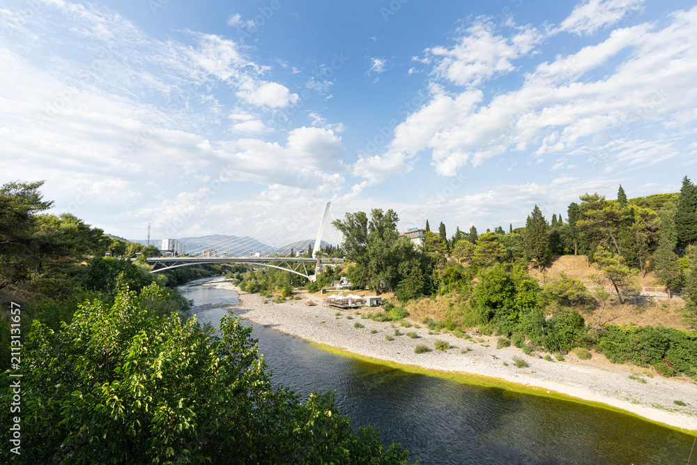 Fototapeta premium The Millenium bridge in Podgorica, Montenegro