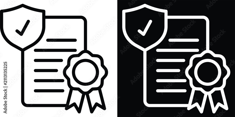 Foto certificate Two-tone version in black and white background