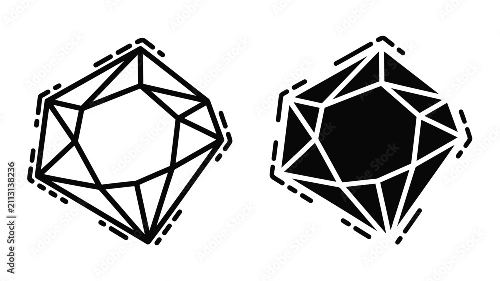 Obraz na płótnie Geometric Wireframe Spheres with Hexagonal and Pentagonal Patterns Vector Illust