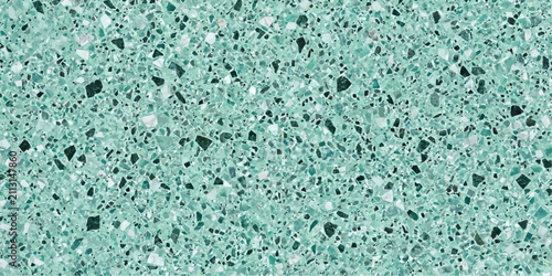 Foto Mint green fine grain terrazzo background with dense stone flecks terrazzo floor