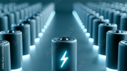 Modern Environmentally Friendly Battery Icons with Electric Power Momentum