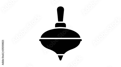 Vector illustration of spinning top icon, vector illustration of a classic toy on a transparent background