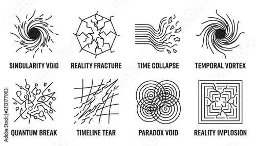 Singularity void reality fracture time collapse temporal vortex quantum break.