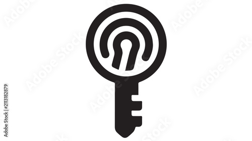 Fingerprint Light Bulb Icon for Innovation, Creative Ideas, Identity and Smart Technology Vector