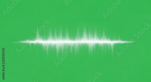 Luminous Sonic Waveform Displaying Abstract Audio Pulse Energy on Vivid Green Representing Sound Technology and Digital Communication Concepts Visually