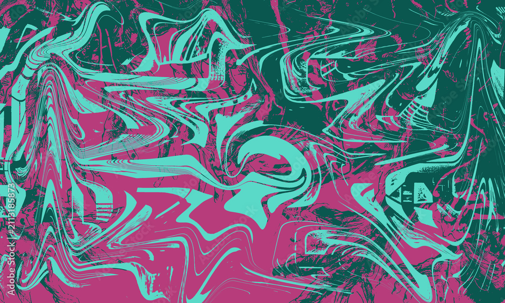 Fototapeta premium Vibrant Abstract Liquid Marble Swirl Background Featuring Dynamic Teal and Magenta Fluid Paint Textures for Modern Creative Design Projects