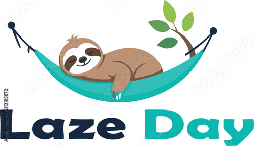 Lazy Day logo vector white background .