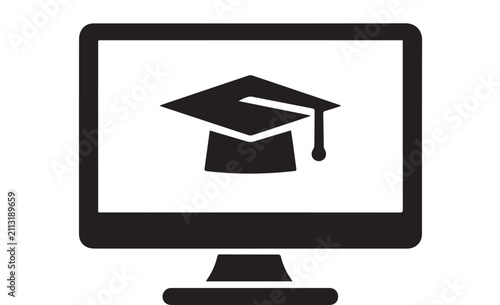 Graduation Cap Icon for Education, Academic Achievement, University Learning and Student Success Vector