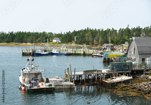 bateaux amarrés, LaHave, Nouvelle Ecosse, Canada