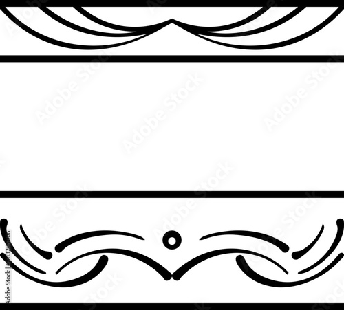 graphic elements for page design, seamless border, lace
