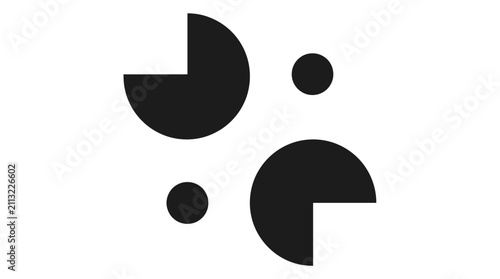 Geometric abstract circular shapes design.