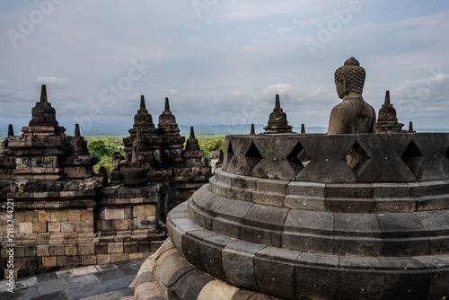 фотографія Buddha statue at Borobudur Temple in Indonesia