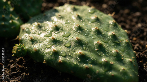 Prickly pear cactus pad