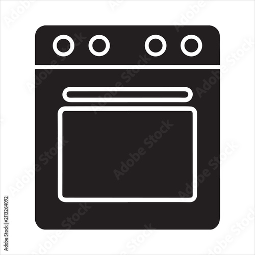 smart oven interface icon vector illustration.