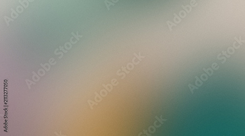 Muted Deep Teal and Warm Beige Light Gradient Abstract Background Featuring Aesthetic Grain Noise Texture