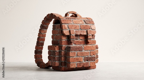 Creative Brick Wall Backpack Concept