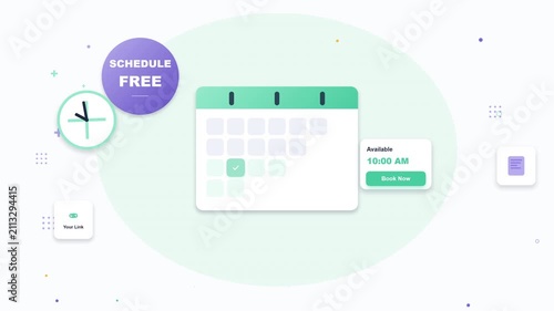Calendar Schedule Free Booking Confirmation Dashboard Concept
