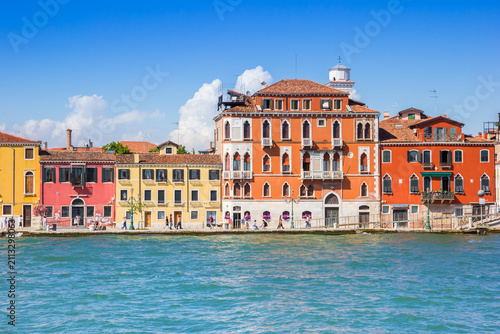 Palazzo Clary palace at the Zattere waterfront promenade in Venice, Italy