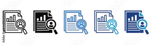 Internal Audit icon set multiple style collection