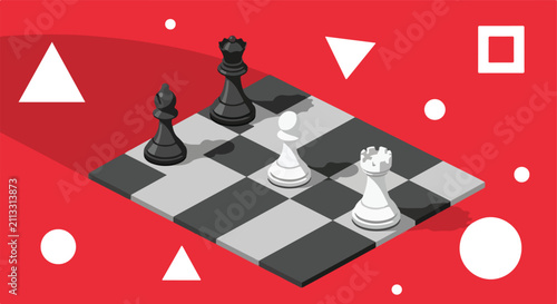 Obraz na płótnie Chess pieces on board