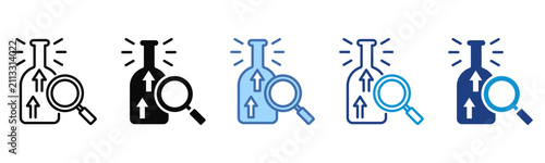 Bottleneck icon set multiple style collection