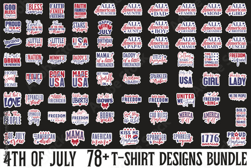 4th of July Sticker Designs Bundle