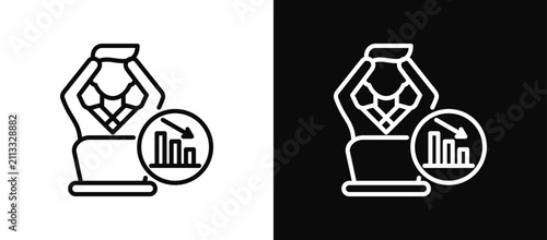 Pain Point icon set black and white