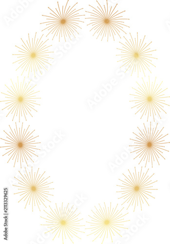Star oval frame. Sunburst explosion star. Template with empty space for your text. Design for greeting card