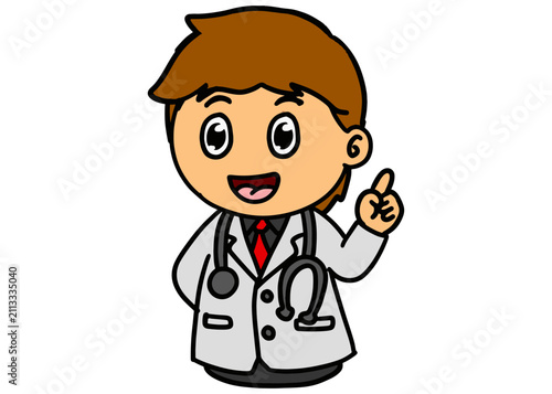Cute Doctor Character in Formal Suit
