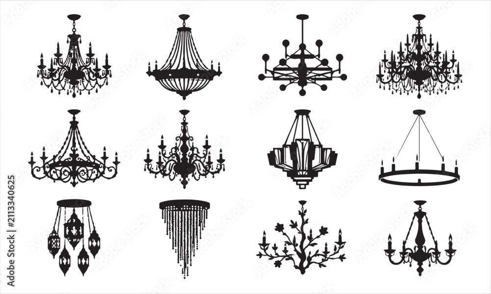 Fototapeta premium Luxury Lighting Fixture Vector Pack