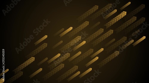 Metallic chevron arrows diagonal pattern background animation