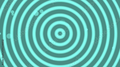 Concentric circular rings forming a target-like pattern with soft light dots scattered background animation