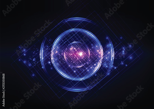 Futuristic cyber space background featuring dynamic neon light streaks and abstract glowing lines for creative digital projects