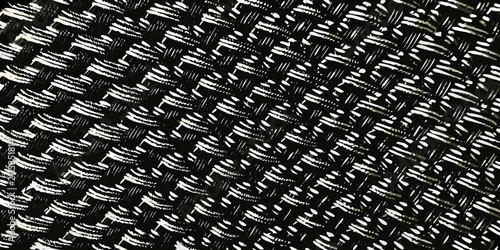 Bild auf Leinwand Dense Dash Pattern A Black And White Abstract Vector Illustration