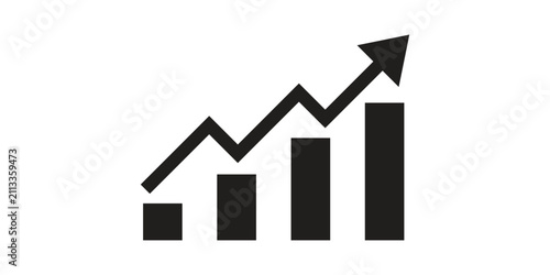 Growth chart with upward arrow, EPS 10.