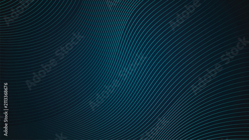 A dark blue background with a simple, orderly arrangement of wavy, curving lines.