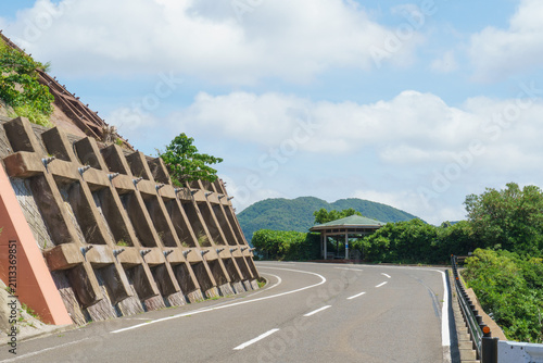 炎天下の夏の道
