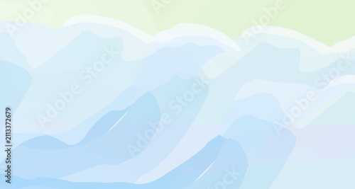 Cuadro en lienzo Abstract serenity of gentle fluid layers in cool blue and soft green hues, evoki