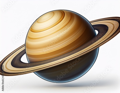 3d saturn planet globe isolated on white or white background