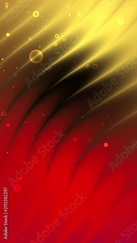 Abstract Red Gold Streaks Light Particles Bokeh Bubbles Motion Background