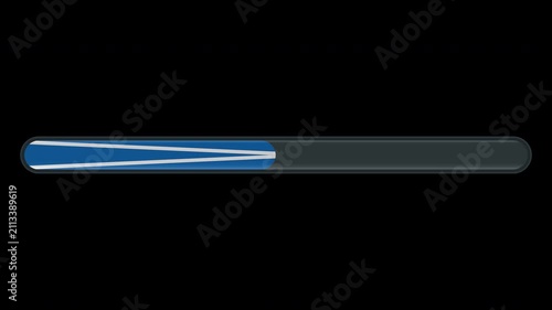 Loading progress bar animation with the Scotland flag on a transparent background in 4K