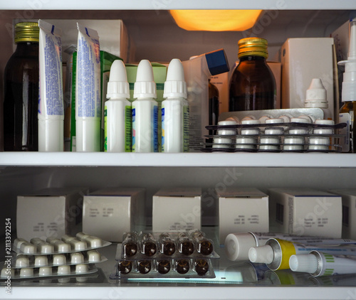 Fotografie Storage of medical products in a refrigerator