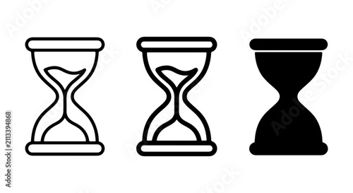 Hourglass Icons, Time Measurement Vector Set, Sand Timer Symbols, Chronometer Graphics