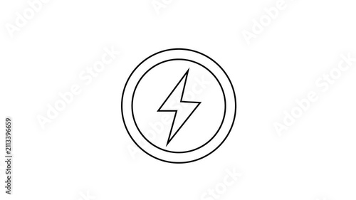 The icon momentarily shrinks and vanishes from view before reappearing back in its original centered position.