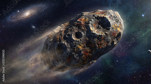 asteroid flying past earth.